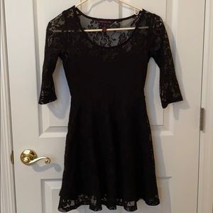 Material Girl black lace dress Size XS